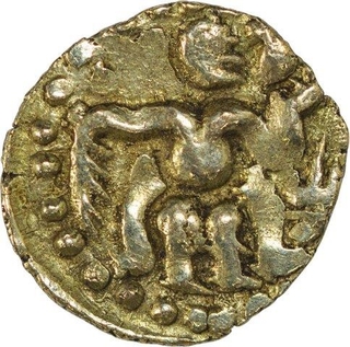 Gold Aka Coin of Raja Raja I of Chola Empire.