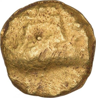 Gold Gadyana Coin of Chalukyas of Badami.