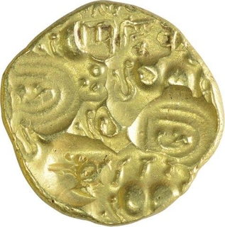 Gold Padma Tanka Coin of Bhillamadeva V of Yadavas of Devagiri. 