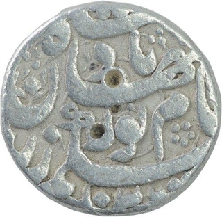 Silver One Rupee Coin of Nurjahan of Ahmadabad Mint.