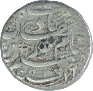 Silver One Rupee Coin of Nurjahan of Surat Mint.