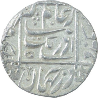 Silver One Rupee Coin of Aurangzeb Alamgir of Junagadh Mint.