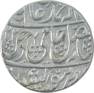 Silver One Rupee Coin of Bedar Bakht of Ahmadabad Mint.