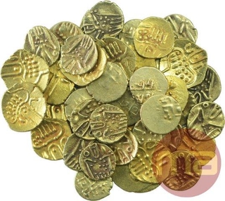 Gold Fanam Coins of Cochin State and Vijaynagar Kingdom.