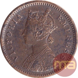 Copper Half Pice Coin of Anand Rao III of Dhar State.