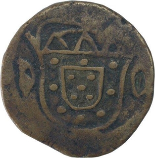 Copper Quarter Tanga of Joseph of Diu of India Portuguese.