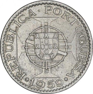 Cupro Nickel Six Escudos Coin of Portuguese Administration of Indo Portuguese.