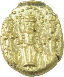 Gold Three Swami Pagoda Coin of Madras Presidency.