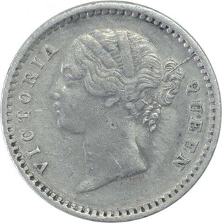 Silver Two Annas Coin of Victoria Queen of 1841.