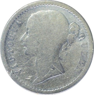 Silver Quarter Rupee Coin of Victoria Queen of 1840.