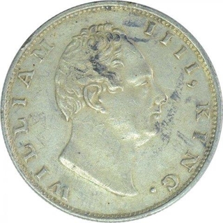 Silver One Rupee Coin of King William IIII of Calcutta Mint of 1835. 