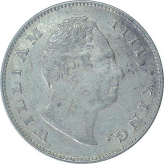 Silver One Rupee Coin of King William IIII of Calcutta Mint of 1835.