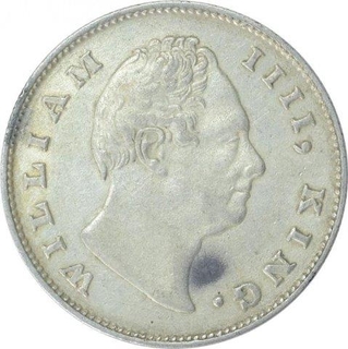 Silver One Rupee Coin of King William IIII of Bombay Mint of 1835. 