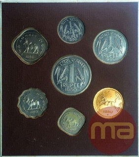 Republic India Proof Set of Bombay Mint of the Year 1950.