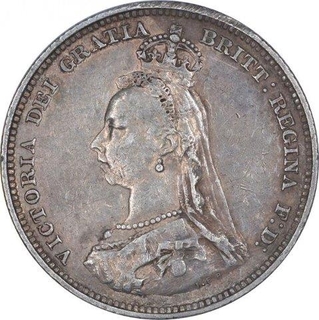 Silver Six Pence Coin of Victoria of Great Britain.