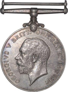 Silver War Medal of King George V of British India of 1917