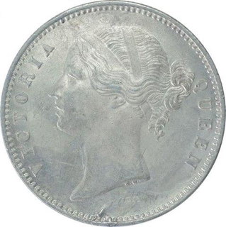 Silver One Rupee Coin of Victoria Queen of 1840.