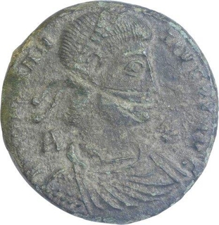 Copper Follis Coin of Constantius II of Roman Empire.