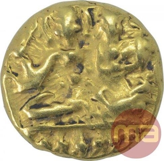 Gold Half Varaha Coin of Hari Hara II of Vijayanagar Empire.