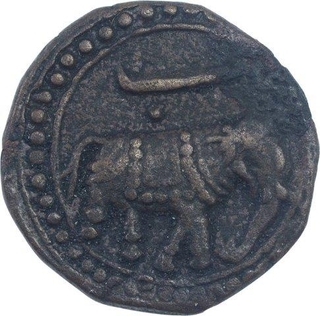 Copper One Paisa (Zohra) Coin of Tipu Sultan of Patan Mint of Mysore Kingdom.