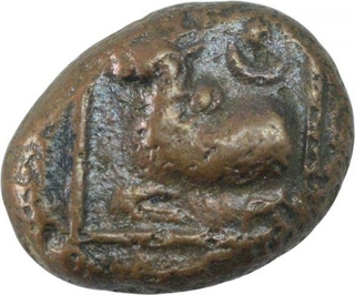 Copper Kasu Coin of Madurai Nayakas.