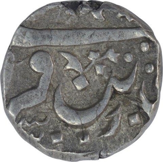 Silver Half Rupee Coin of Bhawani Singh of Datia State.