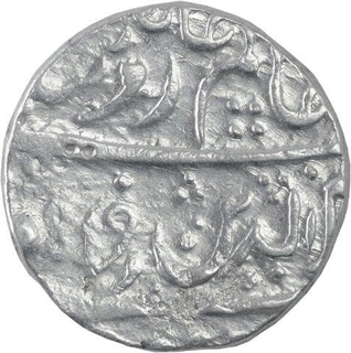 Silver One Rupee Coin of Bagalkot Mint of Bombay Presidency.