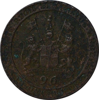 Copper Half Dub Coin of East India Company of Madras Presidency. 