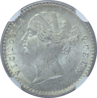 Silver Two Annas Coin of Victoria Queen of 1841.