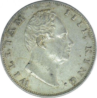 Silver One Rupee Coin of King William IIII of Calcutta Mint of 1835.