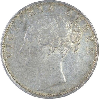 Silver One Rupee Coin of Victoria Queen of Bombay Mint of 1840.