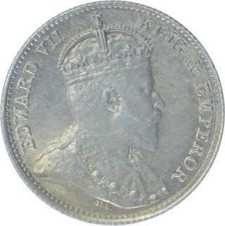 Silver Five Cent Coin of Edward VII of Hong Kong.