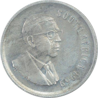 Silver One Rand Coin of South Africa.