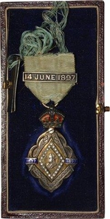 Diamond Jubilee Masonic Medal of Queen Victoria of 1897.