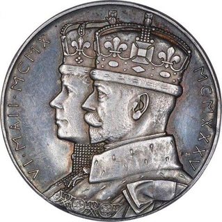 Silver Jubilee Medallion of George V & Queen Marry