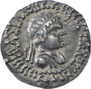 Very Rare Silver Tetra Drachma Coin King Hippostratos of Indo Greeks.