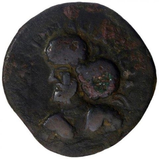 Copper Tetra Drachma Coin of Pakores of Indo Parthians.