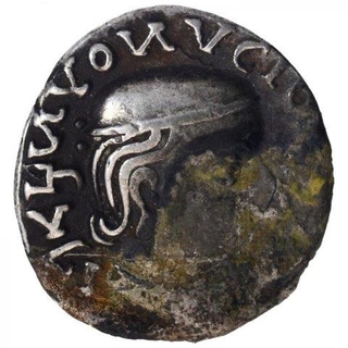 Silver Drachma Coin of Rudrasimha I of Western Kshatrapas.