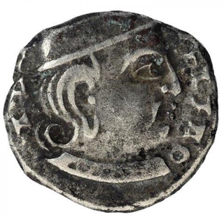 Silver Drachma Coin of Rudrasimha III of Western Kshatrapas.