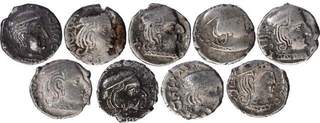 Silver Drachma Coins  of Different Rulers of Western Kshatrapas.