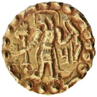 Very Rare Gold Dinar Coin of Samatata of Post Gupta.