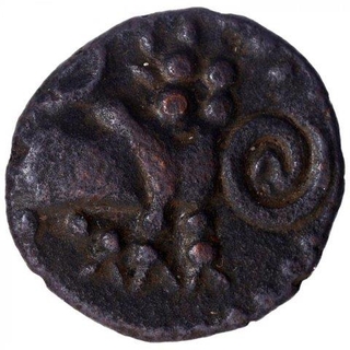 Copper Kasu Coin of Naganna Dannayaka of Vijayanagara Empire.