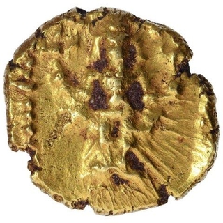 Gold Half Varaha Coin of Aravidu Dynasty of Vijayanagara Empire.