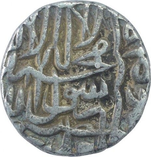 Silver One Rupee Coin of Akbar of Qila Alwar Mint.