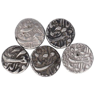 Silver One Rupee Coins of Jahangir of Tatta Mint of Different Months.