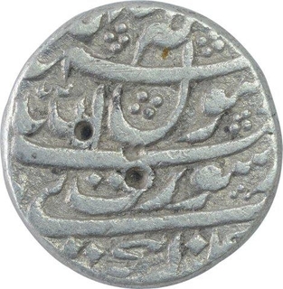 Silver Half Rupee Coin of Shah Jahan of Surat Mint.