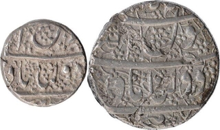 Silver Half Rupee & One Rupee Coins of Shahjahan of Daulatabad Mint.