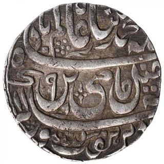 Silver One Rupee Coin of Ahmadnagar Farrukhabad Mint of Farrukhabad Kingdom.