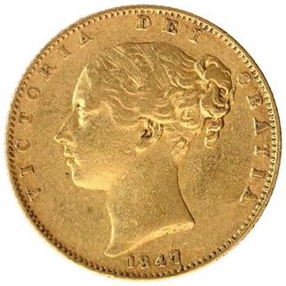 Gold Soverign Coin of Queen Victoria of United Kingdom.