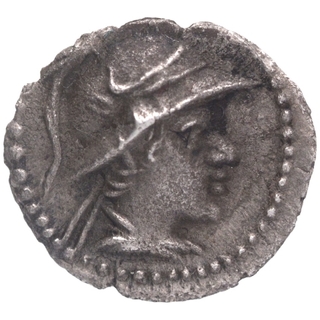 Very Rare Silver Obol coin of Eucratides I of Indo Greeks.